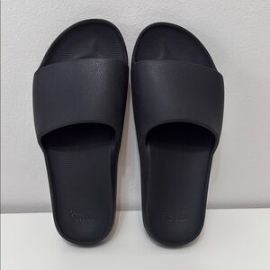 Archies Women's Black Arch Support Slide Sandals